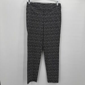 Frank Lyman Pants Womens 14 Black Geometric Stretch Knit Tapered Pull On Canada